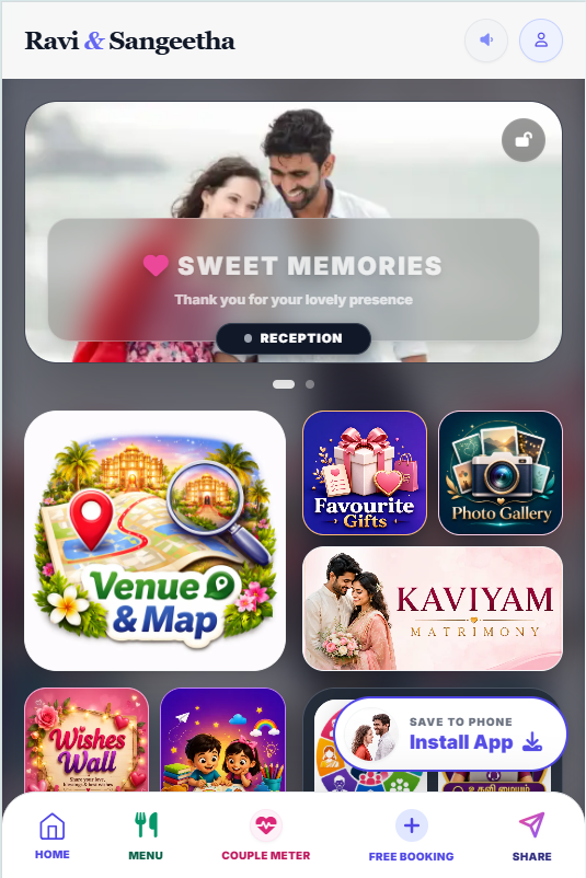 Digital Invitation Mobile App Preview
