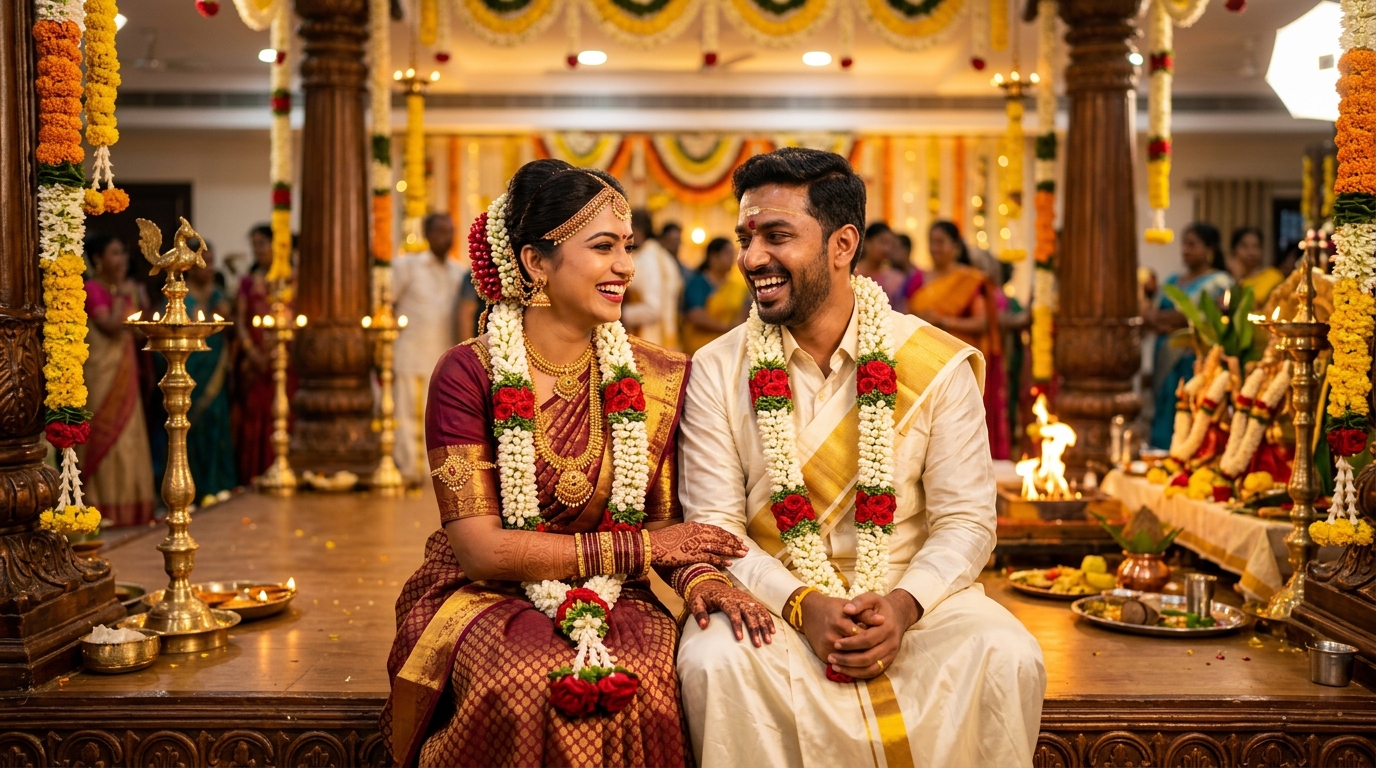 South Indian Wedding Couple